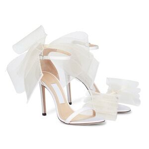 COPY - Ivory Satin Bow Heels